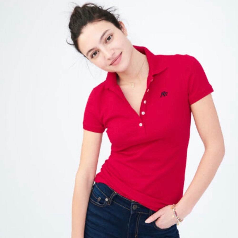 Aeropostale red girls uniform polo small